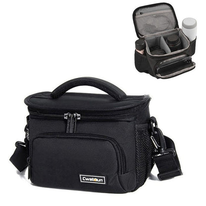 Avelena | Cwatcun D67 Crossbody Kamera Tasche Fotografie Objektiv Schultertasche, Größe: 22 x 15 x 15cm S(Black)