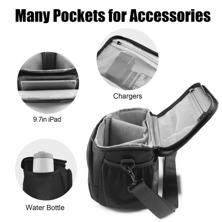 Avelena | Cwatcun D67 Crossbody Kamera Tasche Fotografie Objektiv Schultertasche, Größe: 22 x 15 x 15cm S(Black)