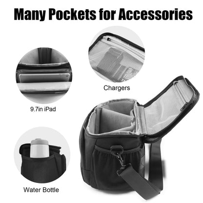 Avelena | Cwatcun D67 Crossbody Kamera Tasche Fotografie Objektiv Schultertasche, Größe: 22 x 15 x 15cm S(Black)