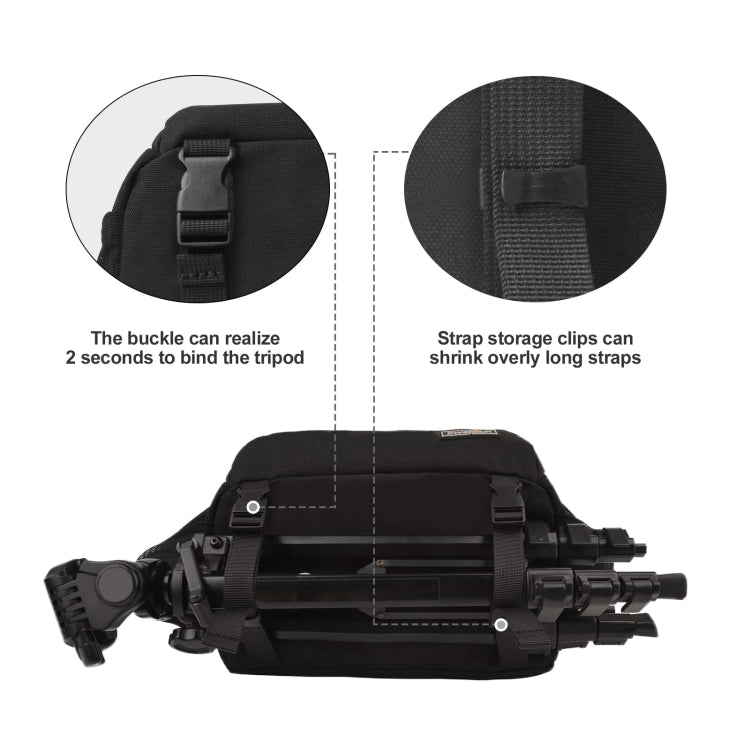 Avelena | Cwatcun D67 Crossbody Kamera Tasche Fotografie Objektiv Schultertasche, Größe: 22 x 15 x 15cm S(Black)