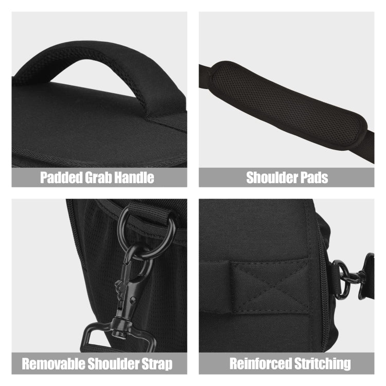 Avelena | Cwatcun D67 Crossbody Kamera Tasche Fotografie Objektiv Schultertasche, Größe: 22 x 15 x 15cm S(Black)