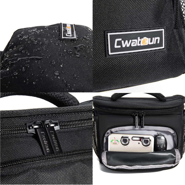 Avelena | Cwatcun D67 Crossbody Kamera Tasche Fotografie Objektiv Schultertasche, Größe: 22 x 15 x 15cm S(Black)