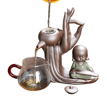 Avelena | Ebony Teezeremonie Zubehör Sechs Gentlemen Set Lila Ton Teeset Teeschrank Filter Kleiner Mönch Dekoration