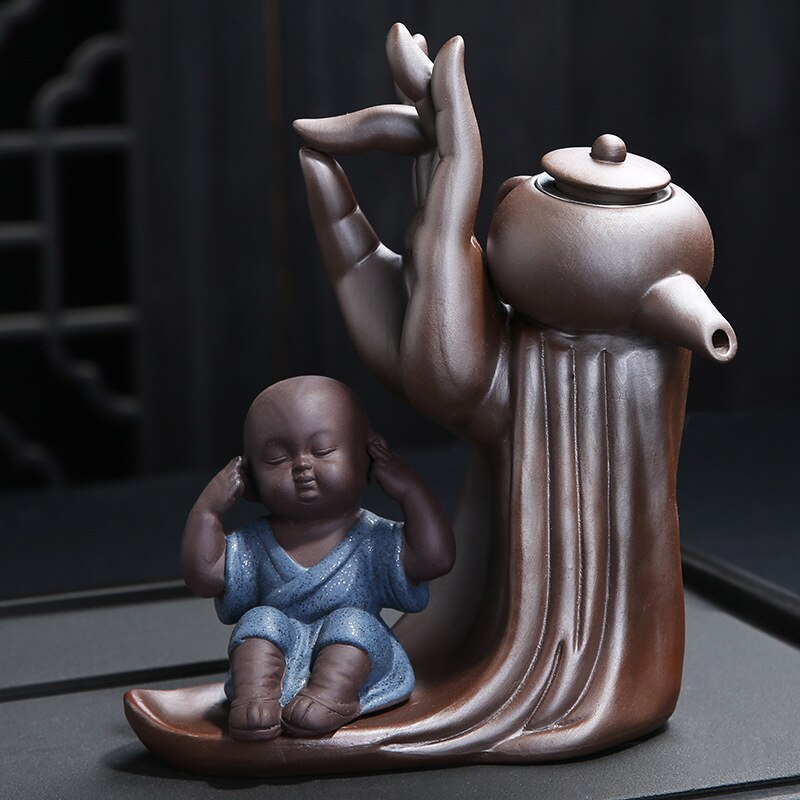 Avelena | Ebony Teezeremonie Zubehör Sechs Gentlemen Set Lila Ton Teeset Teeschrank Filter Kleiner Mönch Dekoration