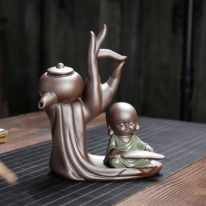 Avelena | Ebony Teezeremonie Zubehör Sechs Gentlemen Set Lila Ton Teeset Teeschrank Filter Kleiner Mönch Dekoration