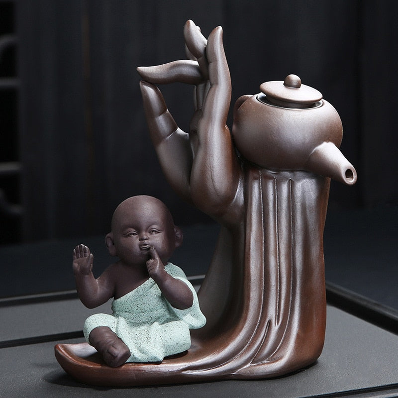 Avelena | Ebony Teezeremonie Zubehör Sechs Gentlemen Set Lila Ton Teeset Teeschrank Filter Kleiner Mönch Dekoration