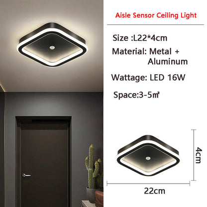 Avelena | MotionGlide PIR-Bewegungssensor LED Deckenleuchte | Intelligente Beleuchtung | Energieeffizient | Perfekt für Flur & Badezimmer