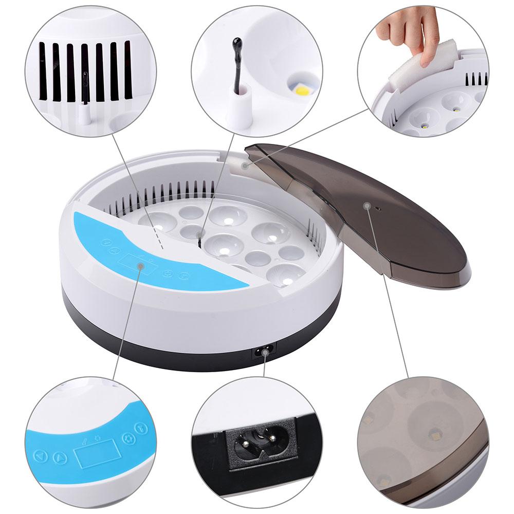 Avelena | Eierbrüter für Hühnereier Brutkasten für das Ausbrüten von Küken mit Temperaturregelung LED Hühnerbrüter