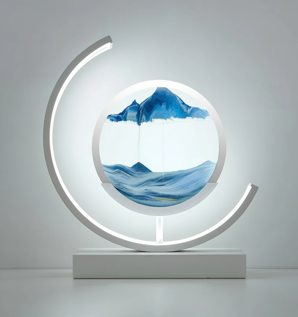 Avelena | DuneGlow Tischlampe – Handgemachte Ambientelampe mit beruhigendem Licht und modernem Design