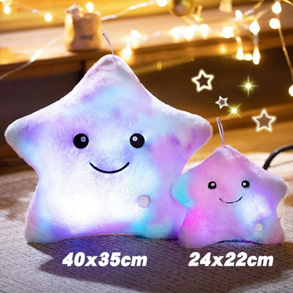 Avelena | LED Stern Plüschlicht - Weiches Leuchtsternkissenpuppe, Stofftier für Kinder & Wohnkultur, Perfektes Geburtstagsgeschenk