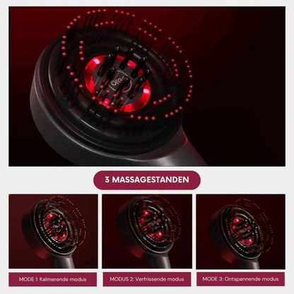 Avelena | Elektrische Kopfhautmassagebürste mit LED-Lichttherapie
