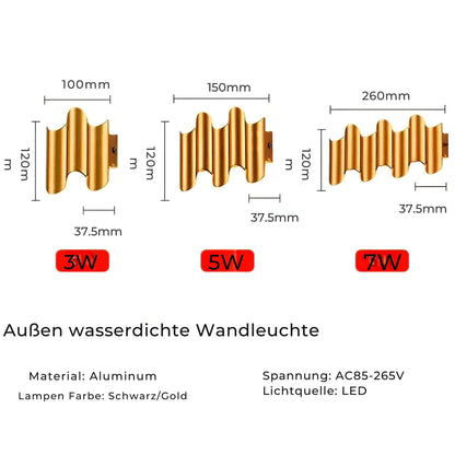 Avelena | Aluminium Wandlampe