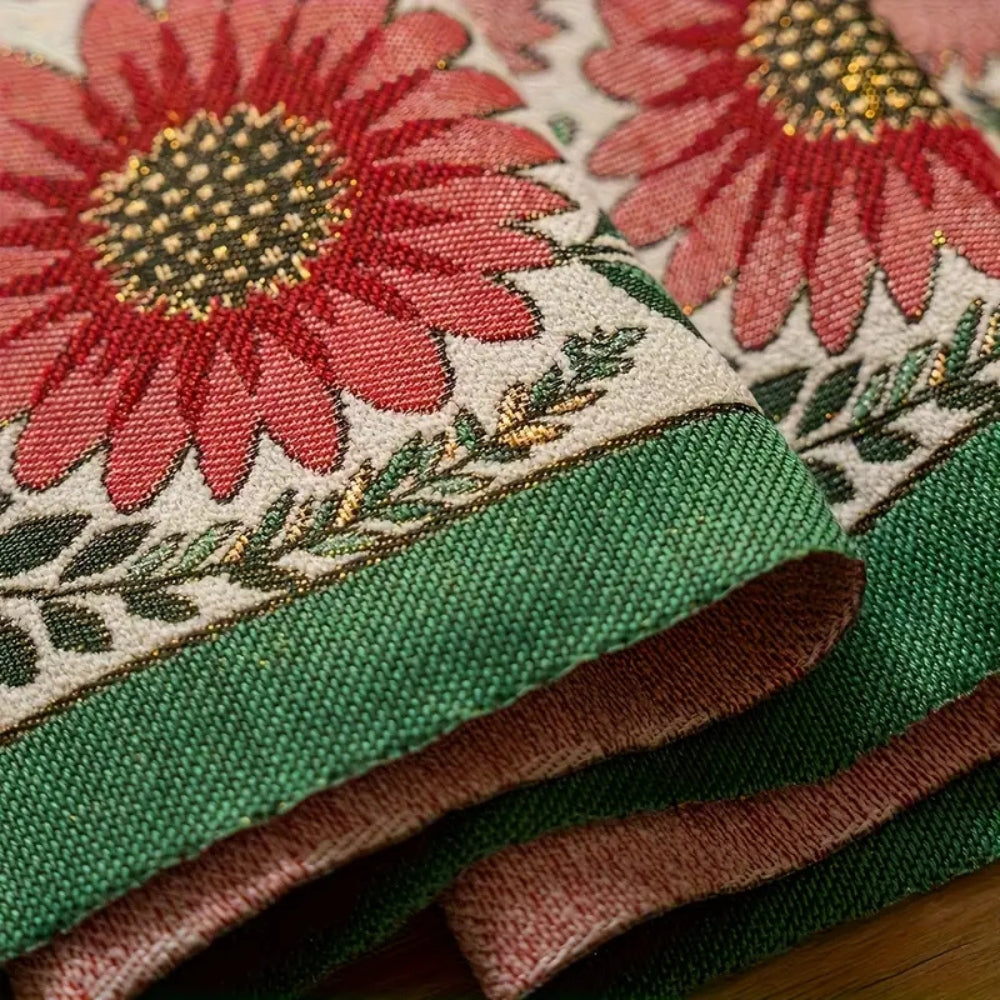 Avelena | Bestickte Florale Quasten Tischläufer