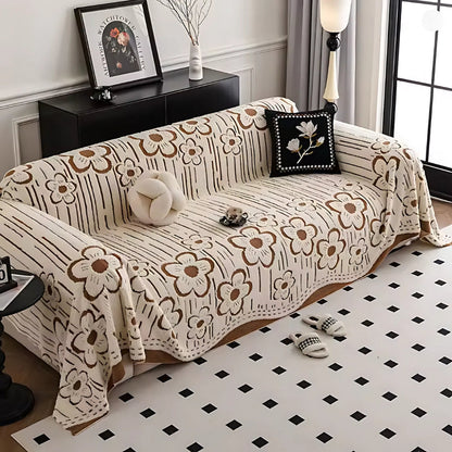 Avelena | Bestickte Blumenweiche Sofabezug