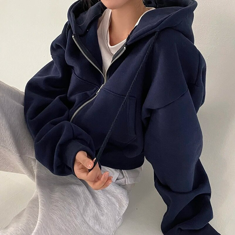 Avelena | Übergroßer Zip-Up Hoodie für Damen