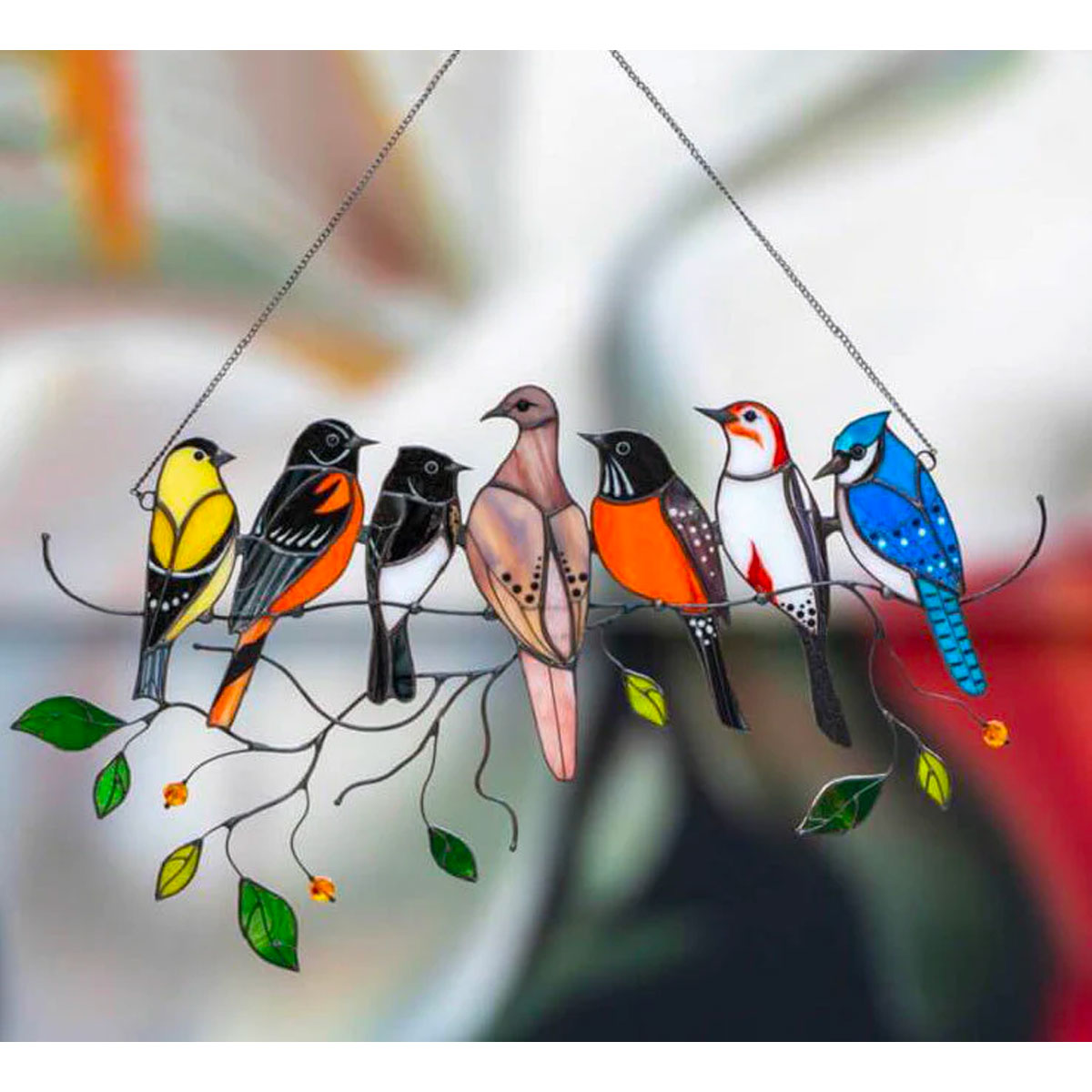 Avelena | Buntglas Vogel Suncatcher - Francia