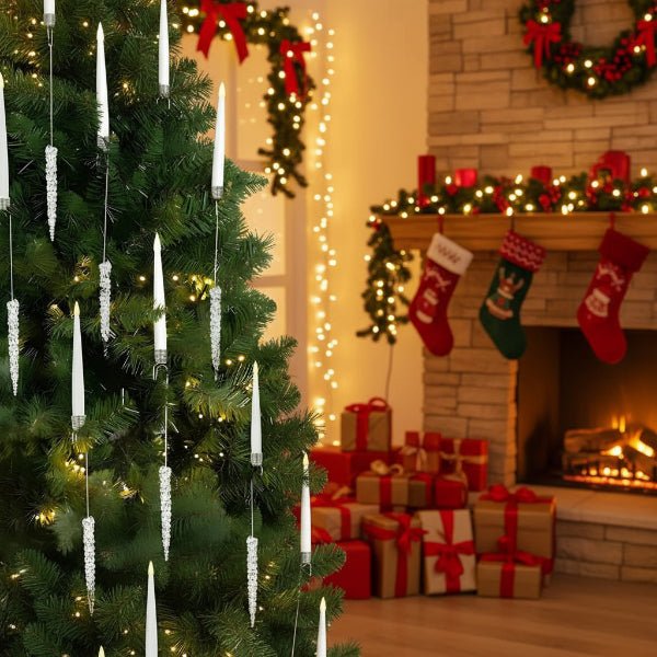 Avelena | LED Kerzen Set ohne Flamme für Weihnachtsbäume & festliche Dekorationen