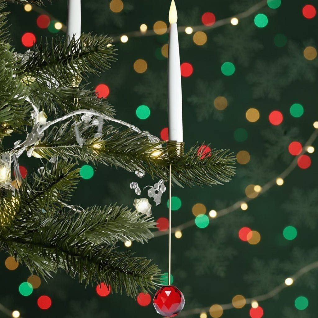Avelena | LED Kerzen Set ohne Flamme für Weihnachtsbäume & festliche Dekorationen