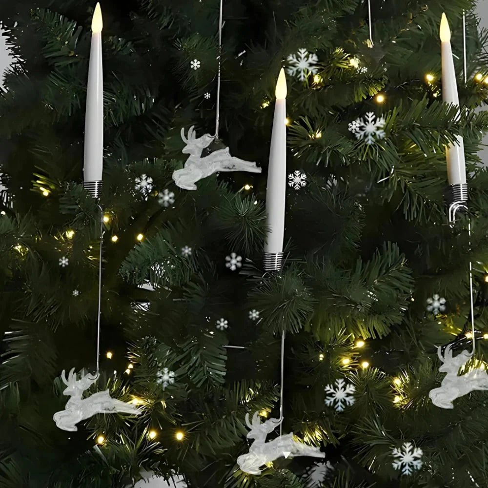 Avelena | LED Kerzen Set ohne Flamme für Weihnachtsbäume & festliche Dekorationen