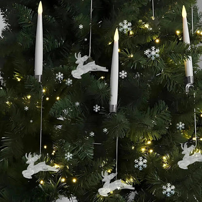 Avelena | LED Kerzen Set ohne Flamme für Weihnachtsbäume & festliche Dekorationen