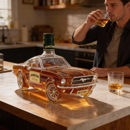 Avelena | Mustang Whiskey-Dekanter | 3D Glasdesign | Klar