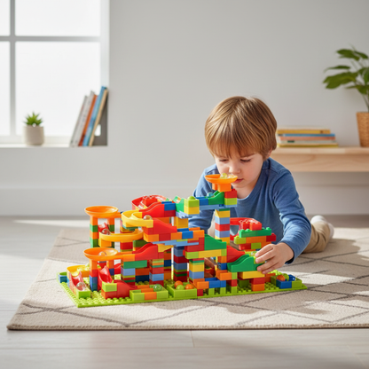 Avelena | Murmelbahn Konstruktionsspielzeug | Modulares Lernspiel | Kinder