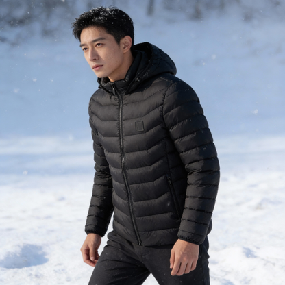 Avelena | Thermo-Pufferjacke Unisex | 21 Heizzonen | USB-Heizjacke