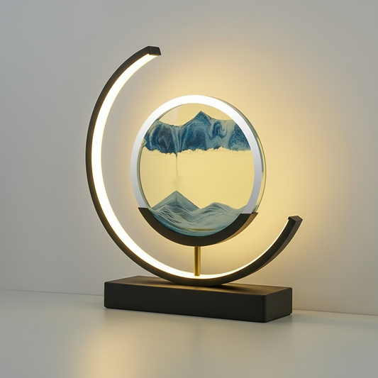 Avelena | Sand Glow LED-Sandlampe | Dynamisches 3D-Sandbild | Dimmbar mit Fernbedienung | Kinetisches Kunstobjekt