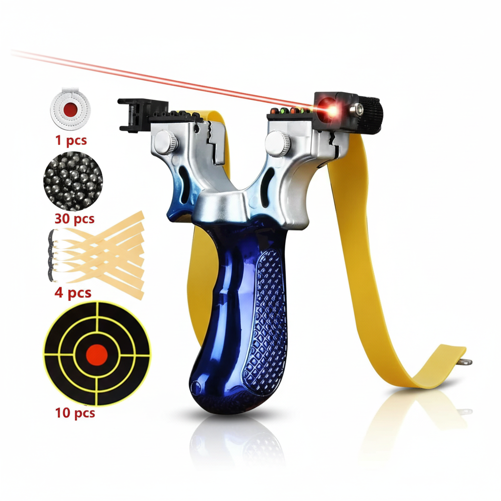 Avelena | PrecisionAim Profi-Schleuder | Laser-Visier & Wasserwaage | Anti-Rutsch-Griff | Hochfestes Polycarbonat | Leichtbau 120g