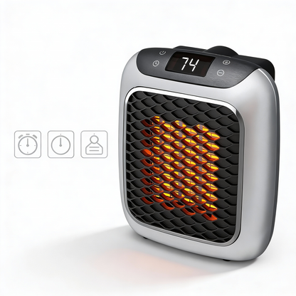 Avelena | Tragbarer Keramik-Heizer | 800W Schnellheiz-Technologie | 12h-Timer & Überhitzungsschutz | Kompakt & Energiesparend
