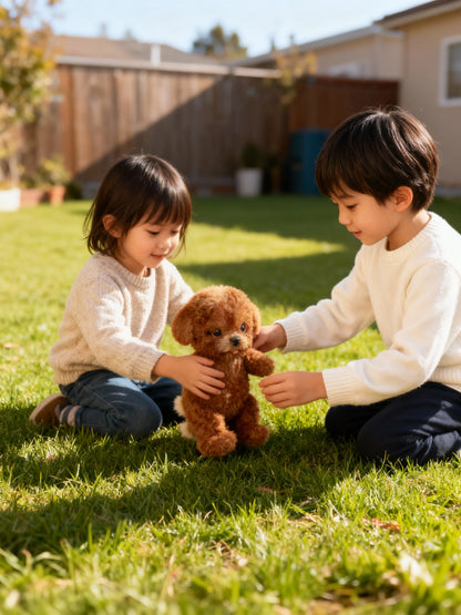 Avelena | Interaktiver Plüschwelpe | Reagiert auf Berührung | Motorisiert