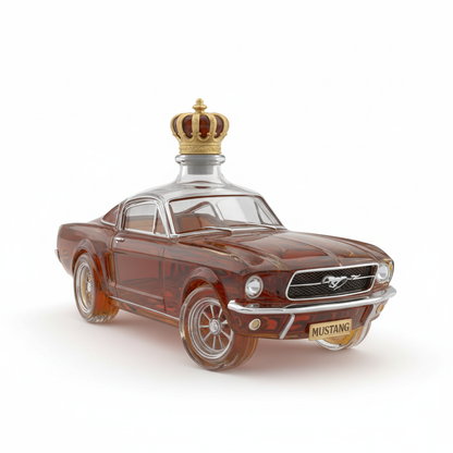 Avelena | Mustang Whiskey-Dekanter | 3D Glasdesign | Klar