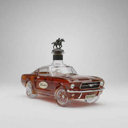 Avelena | Mustang Whiskey-Dekanter | 3D Glasdesign | Klar