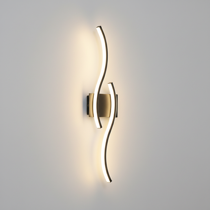 Avelena | Virella Wave LED Wandleuchte | Modernes Wellendesign | 60cm | Warmweiß | 90–260V | Metallgehäuse