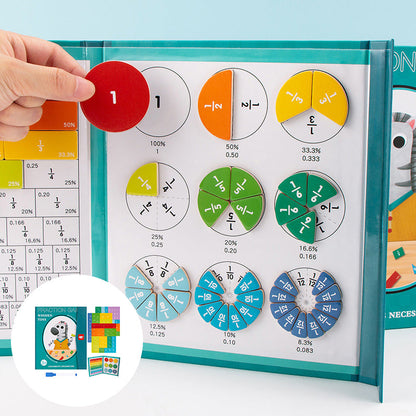 Avelena | Magnetisches Buch-Bruchteil-Puzzle für Kinder - Spielend Bruchrechnen lernen