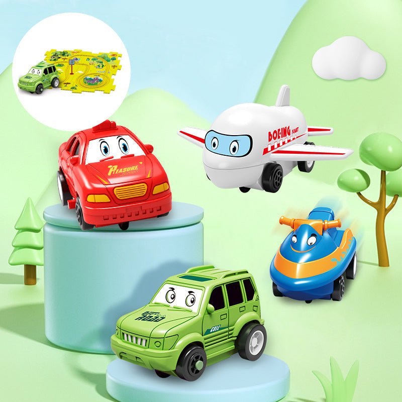 Avelena | Kinder Bildungs-Puzzle Spur Auto Spielset
