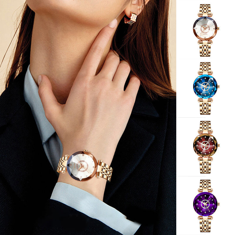 Avelena | Sternen Diamant Zifferblatt Damen Wasserdichte Uhr