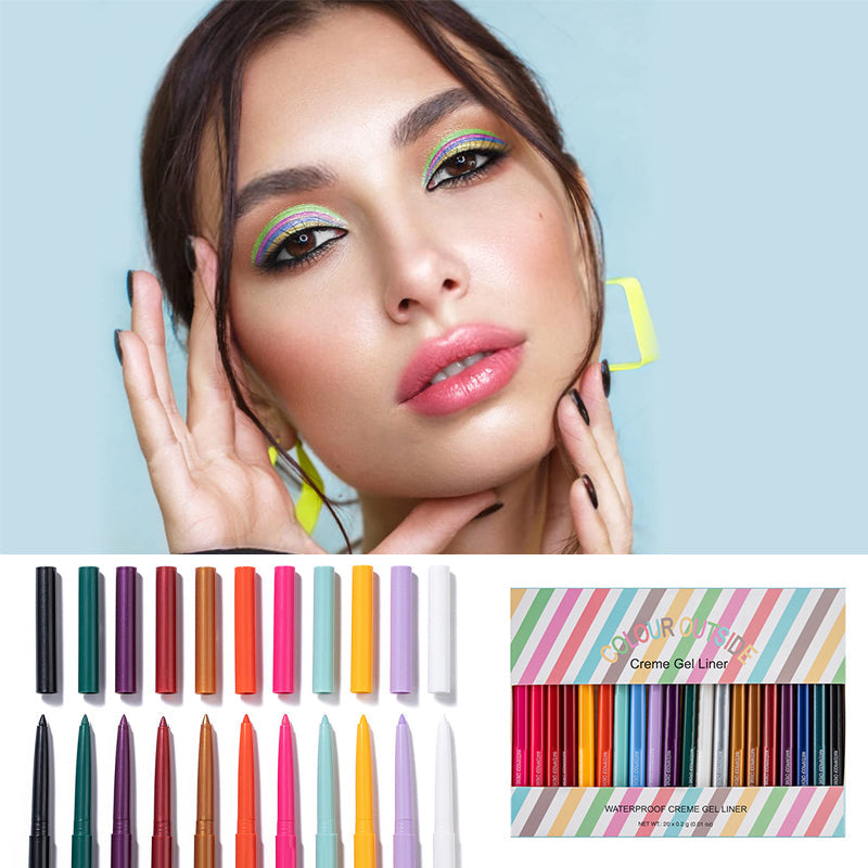Avelena | 20 Pcs Bunte Eyeliner Stift Set