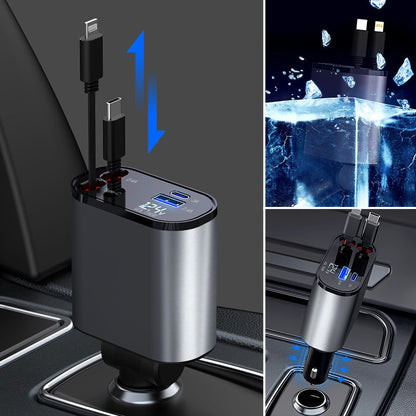 Avelena | Einziehbares Autoladegerät（Typ C, iPhone）