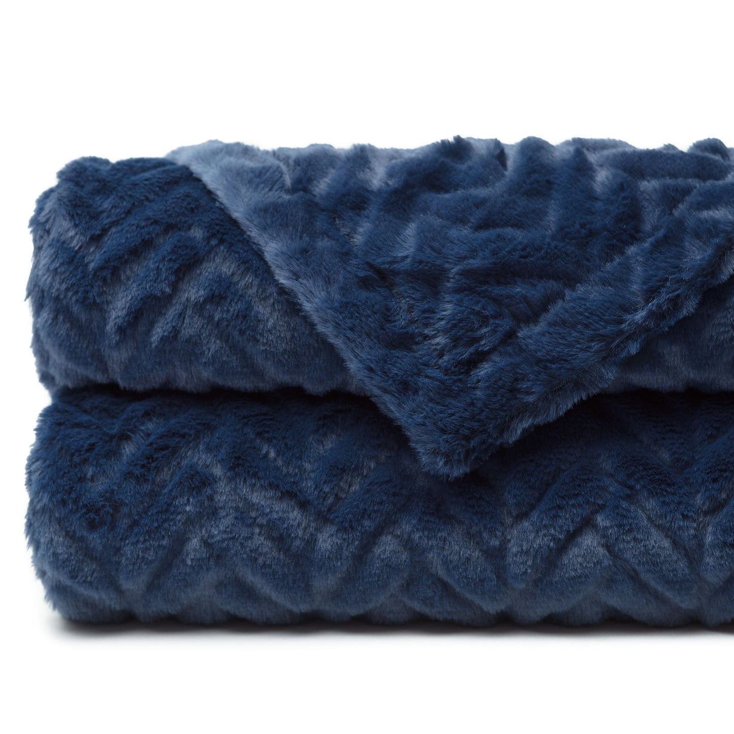 Avelena | Geprägter Fake Fur Geworfen Teppich