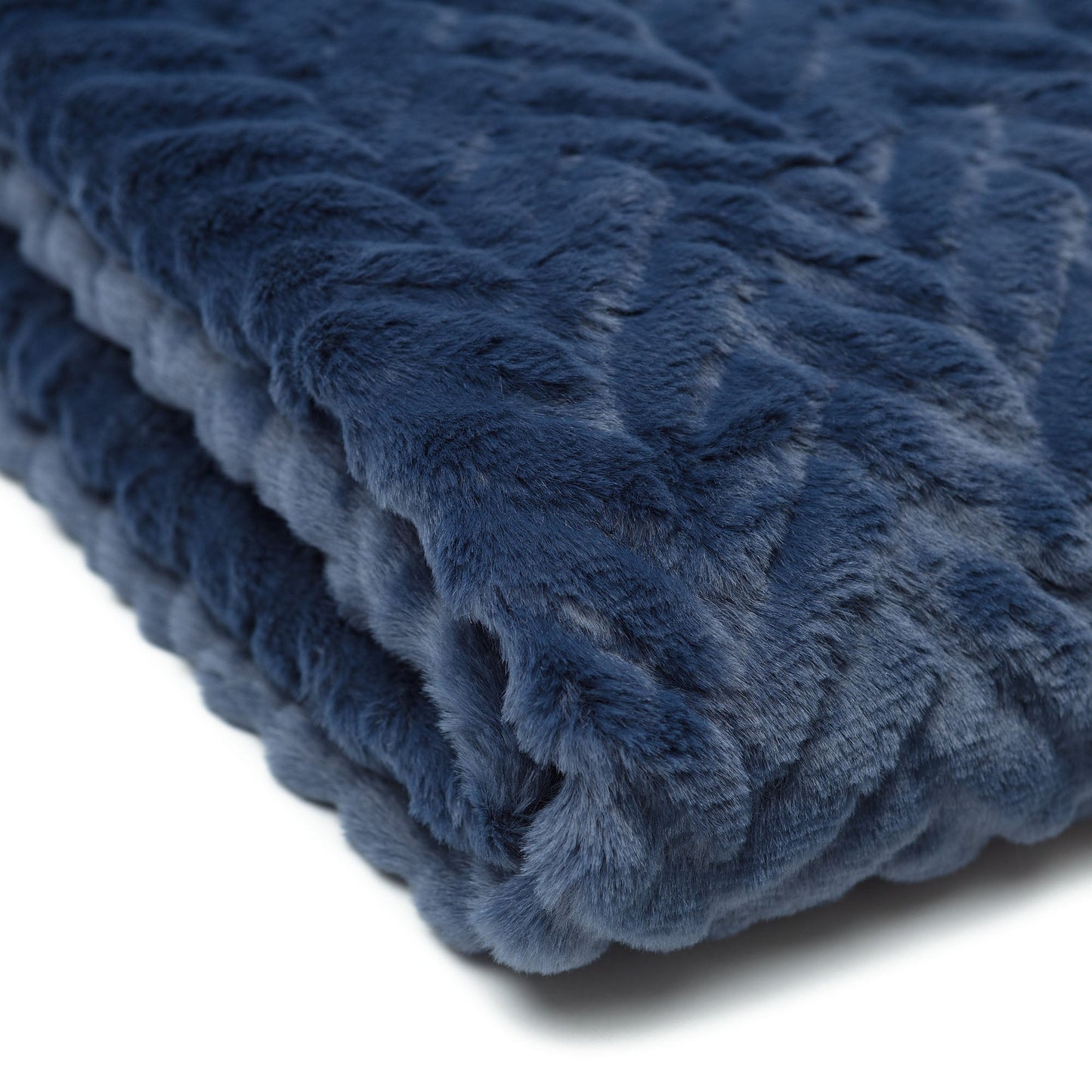 Avelena | Geprägter Fake Fur Geworfen Teppich