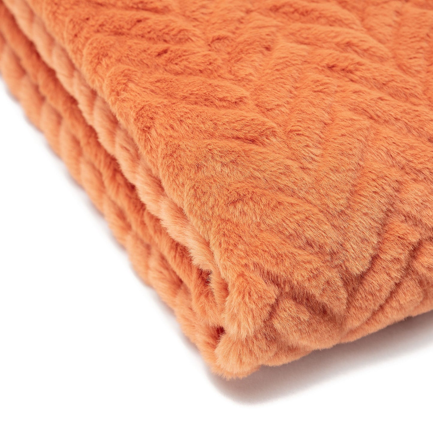 Avelena | Geprägter Fake Fur Geworfen Teppich