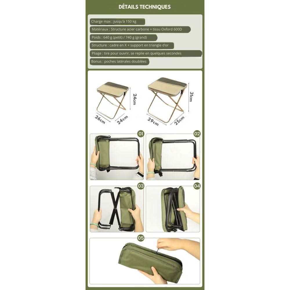 Avelena |  2-in-1 Stuhl Tasche - wasserdichte Klappstuhl & Rucksack für Outdoor-Abenteuer