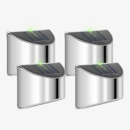 Avelena | Edelstahl Solar LED Außenwandlampe – Wetterfeste Automatische Gartenbeleuchtung