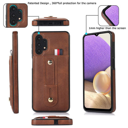 Avelena | Lederhülle mit Kartenhalter für Samsung Galaxy A