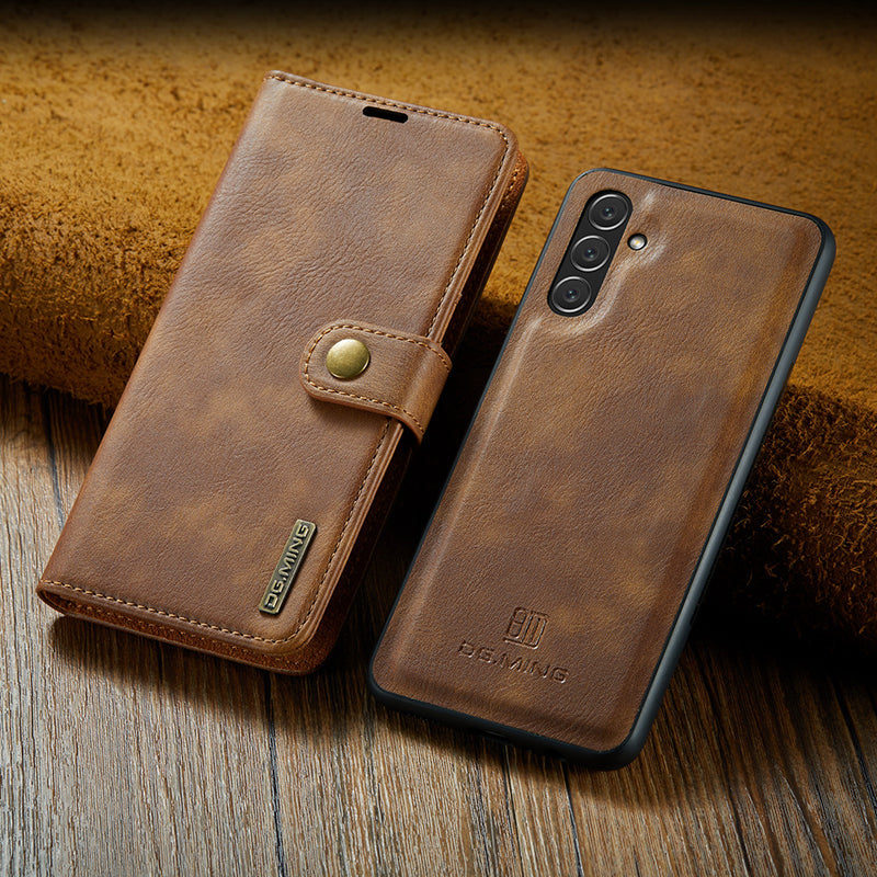 Avelena | 2 in 1 abnehmbare Flip-Ledertasche für Samsung Galaxy