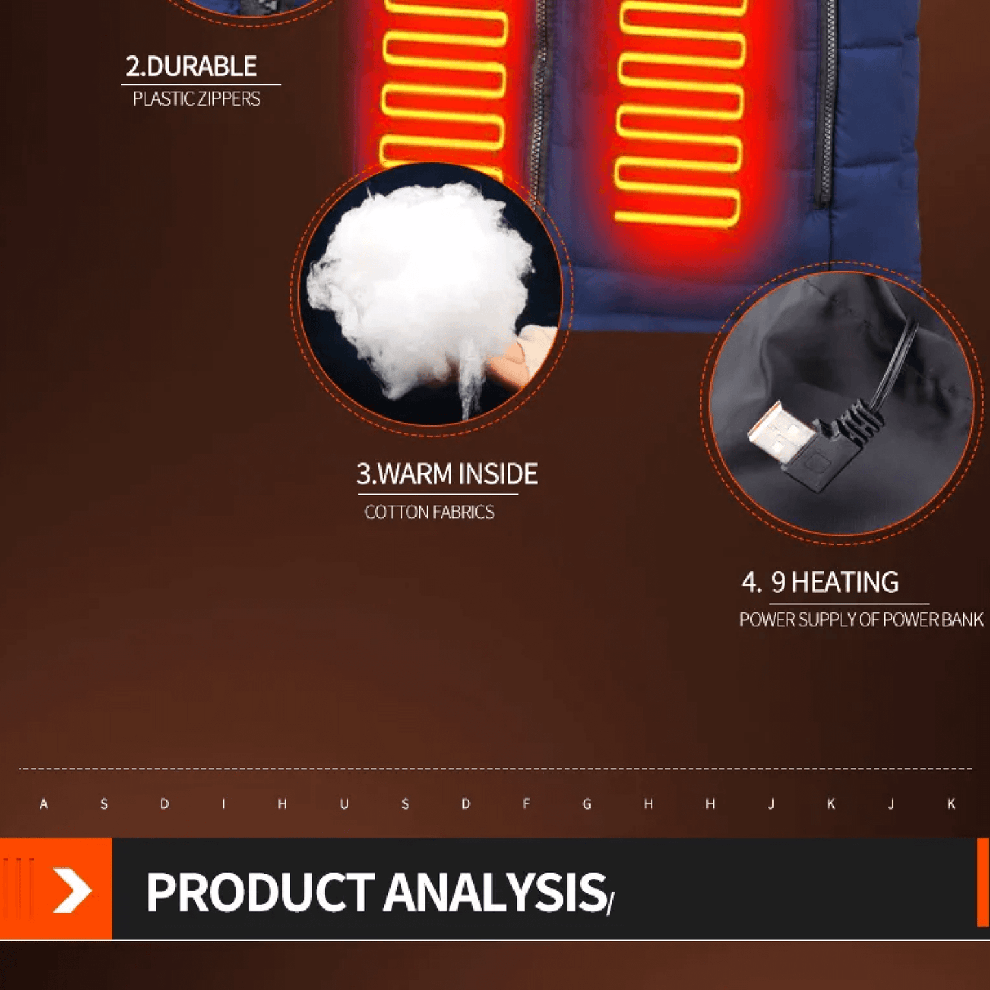 Avelena | Beheizte Wärmeweste Jacke Kleidung Elektrischer Mantel für Männer und Frauen