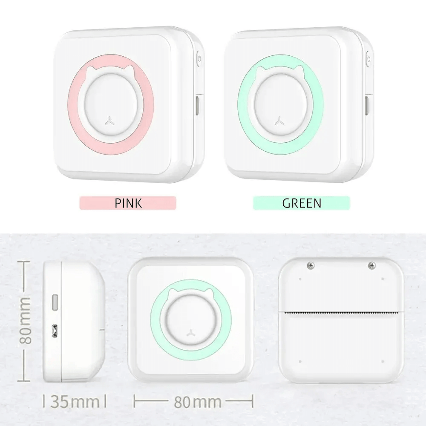 Avelena | Mini tragbarer mobiler Telefon-zu-Fotodrucker Sofort kleine Aufkleber Emoji-Bild Thermo-Bluetooth-Verbindung