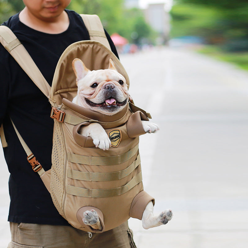 Avelena | Frenchie Rucksack Atmungsaktive Haustiertrage