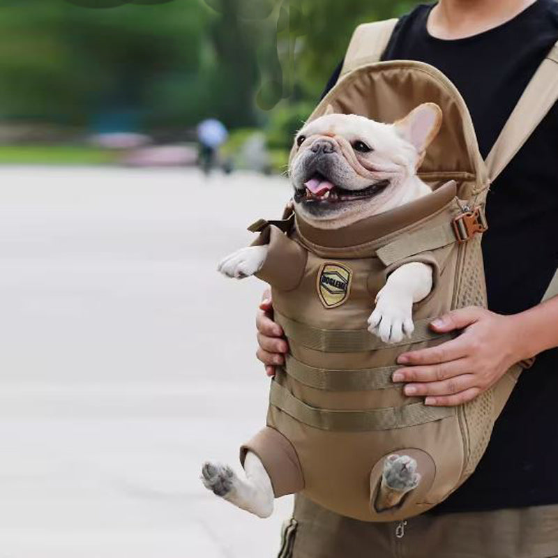 Avelena | Frenchie Rucksack Atmungsaktive Haustiertrage